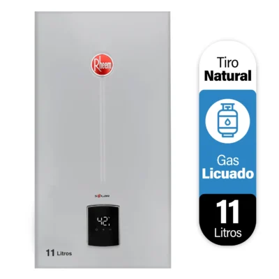 Calefont Rheem 11 litros tiro natural GL - Etiqueta