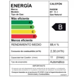 Calefont Rheem 11 Litros Gas Natural Tiro Natural