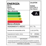Calefont Rheem 12 Litros Gas Natural Tiro Forzado
