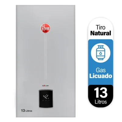 Calefont Rheem 13 litros tiro natural GL - Etiqueta