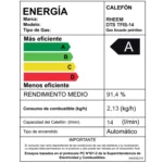 Calefont Rheem 14 Litros Gas Licuado Tiro Forzado