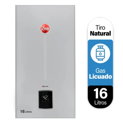 Calefont Rheem 16 litros tiro natural GL - Etiqueta