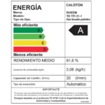 Calefont Rheem 21 Litros Gas Licuado Tiro Forzado sin Kit