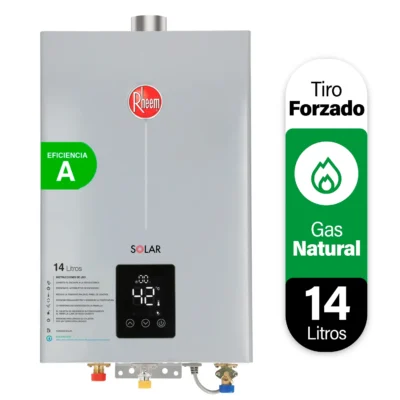 Calefont Rheem 14 litros tiro forzado GN - Etiqueta