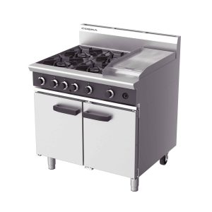 Moffat-Cobra-CR9C-Cocina con plancha y horno 900mm LATERAL