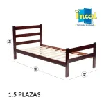 Cama de madera Lanin 1,5 Plazas