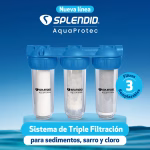 Filtro Triple Antisarro, Sedimentos y Cloro Splendid AquaProtec