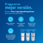 Filtro Triple Antisarro, Sedimentos y Cloro Splendid AquaProtec
