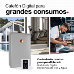 Calefont Digital 28 litros Gas licuado Tiro Forzado Rheem