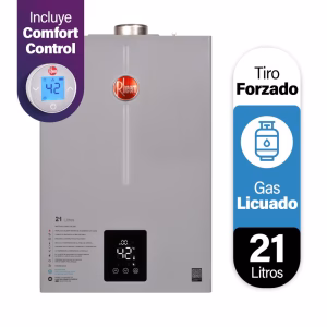 Calefont Digital 21 litros Gas licuado Tiro Forzado con Control Remoto