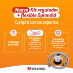 Kit Regulador De Gas Licuado Splendid De 5-11-15kg Con Flexible