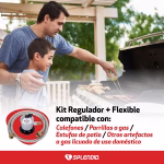 Kit Regulador De Gas Licuado Splendid De 5-11-15kg Con Flexible